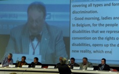 Trbune de la Conférence de la Présidence Belge sur le Handicap, 18 & 19 novembre 2010